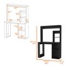 Vynxaria Modern Desk Ryndon - Compact Workspace with Hutch, Black Wengue Finish, Ample Storage & Comfort - 4 of 4