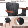 APRILSOUL31.50"Mid-Century Modern Bentwood Swivel Dining Chairs (Set of 2) ¨C Heat-Pressed PU Leather Accent Chairs - 4 of 4