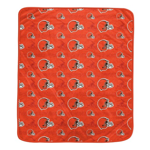 NFL Cleveland Browns Helmet Stripes Flannel Fleece Blanket