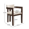 Christopher Knight Home Kylie Modern 7pc Rubberwood Upholstered Dining Set Beige/Walnut - 3 of 4
