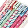 Wrapables Cute Novelty Gel Ink Pens, 0.5mm Fine Point (Set of 10) for School, Office, Stationery, Hearts & Stripes Multicolor Ink - 2 of 4