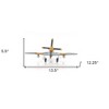 HomeRoots 6" Grey Mustang Metal Hand Painted Decorative Airplane - 3 of 4