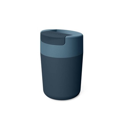Joseph Joseph 12oz Sipp Vacuum Insulated Stainless Steel Travel Mug with Flip-Top Lid Blue