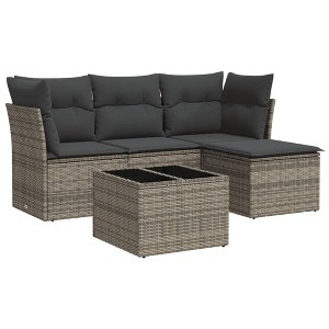vidaXL Garden Sofa Set Grey - 1 of 4