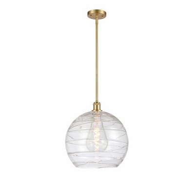 Athens Deco Swirl - 1 Light Pendant In Industrial Style-14.88 Inches Tall and 13.75 Inches Wide