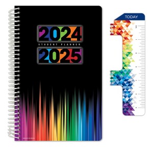 Global Datebooks Secondary Student Planner AY 2024-2025 - Matrix Style - 5.5"x8.5" (Black Colors) - 1 of 4