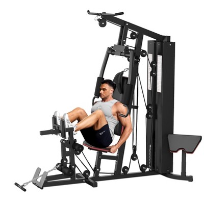 Home Gym Equipment, Multifunctional Full Body Workout Machines with 150 LBS Weight Stack & Pulley Ststem, Exercise Equipment for Strength Training