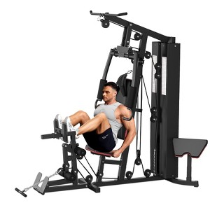 Home Gym Equipment, Multifunctional Full Body Workout Machines with 150 LBS Weight Stack & Pulley Ststem, Exercise Equipment for Strength Training - 1 of 4