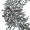 Northlight 50' x 4" Unlit Shiny Silver Wide Cut Tinsel Christmas Garland - 2 of 3