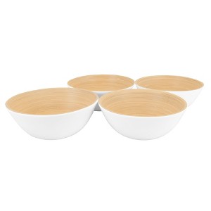 Lexa Bamboo Salad Bowl Set, 8 Inch x 4 - 1 of 4