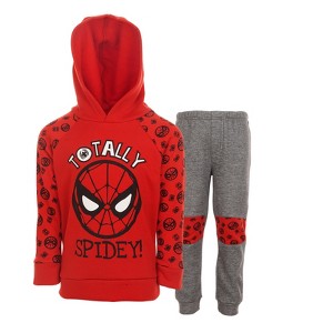 Marvel Avengers Spider-Man Fleece Pullover Hoodie and Jogger and Pants Outfit Set Little Kid to Big Kid - 1 of 4