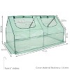 Sunnydaze Outdoor Portable Plant Shelter Mini Greenhouse with Double Zipper Doors and Cover - Green - image 4 of 4