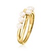 Ross-Simons 3-3.5mm Cultured Pearl Ring in 18kt Gold Over Sterling Size 5 - 3 of 4