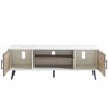 Chic Crate - Bryner White Walnut Mid-Century TV Stand for TVs Up to 65" with Storage & Cable Management - 2 of 4