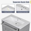 NicBex Bathroom Vanity with Sink/without Sink,Modern Bathroom Sink Vanity with 2 Drawers,30 inch Bathroom Sink Cabinet,Gray/Green/Blue/Black - 4 of 4