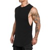 3 Pack Mens Muscle Tank Tops Quick Dry Sleeveless Cut Off Shirts Bodybuilding Gym Workout Shirt - 2 of 4