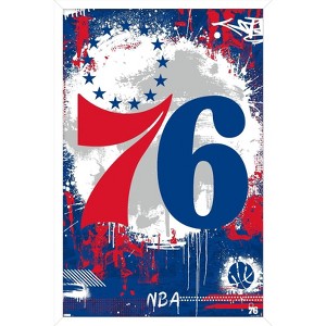 Trends International NBA Philadelphia 76ers - Maximalist Logo 23 Framed Wall Poster Prints - 1 of 4