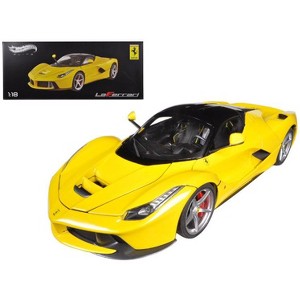 Ferrari LaFerrari F70 Hybrid Yellow with Black Top "Elite Edition" Series 1/18 Diecast Model Car by Hot Wheels - 1 of 3