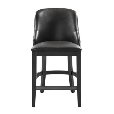 Spun Metal Shelter Barstool Black - HomeFare