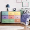 Sorbus 9 Drawers Dresser- Storage Unit with Steel Frame, Wood Top, Fabric Bins - for Bedroom, Closet, Office and more - 2 of 4