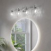 4 Light Bathroom Light Fixtures,32" Modern Vanity Lights over Mirror with Hammered Glass,Wall Light Fixture for Living Room Bedroom Porch - 2 of 4