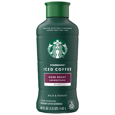 Starbucks Unsweetened Dark Roast Iced Coffee - 48 fl oz