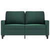 vidaXL 2-Seater Loveseat - Dark Green Velvet Settee with Sturdy Metal Frame - Cozy Foam Padded Couch for Living Room/Office - 2 of 4