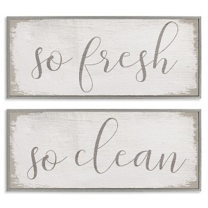 Stupell Industries Rustic White So Fresh So Clean, 24" x 10" - 1 of 4