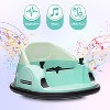 Pink 12V Kids Electric Ride On Bumper Car With Remote Control Dual Motors 360 Degree Spin Led Lights Mp3 Music Safety Belt And Slow Start For Toddler - 4 of 4