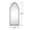 PexFix 59"x24" Ironwork Carved Right-angle Arched Black Full-length Mirror - 3 of 4