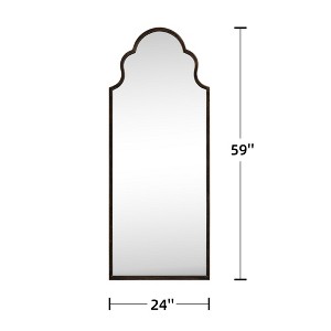PexFix 59"x24" Iron Art Right-Angle Three-Curved Arch-shaped Antique Bronze Full-Length Mirror - 1 of 4