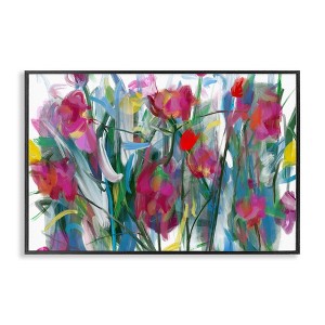 Stupell Industries Expressive Blooming Roses Framed Giclee Art - 1 of 4