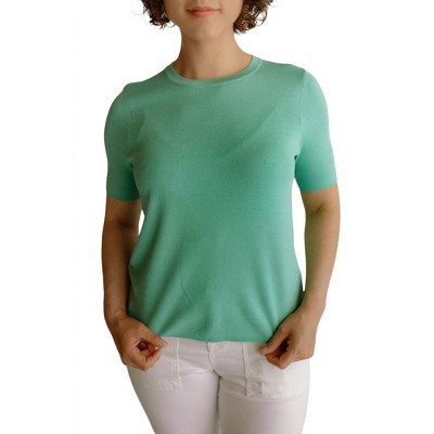 Women's Sweater R Neck Short Sleeve - ESQUALO
