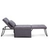 JOMEED CC70 4-in-1 Multi Function Folding Single Sofa Convertible Sleeper Bed with Retractable Footrest and 5 Level Adjustable Backrest, Gray - 2 of 4