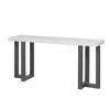 Geometric Design Console Table with Solid Pine Legs, Modern Entryway, Hallway, Living Room, and Bedroom Table - 4 of 4