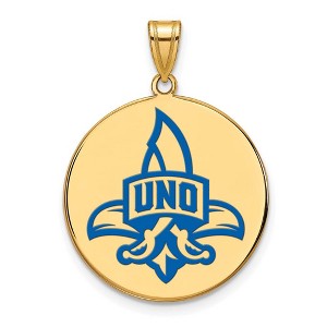 Black Bow Jewelry 14k Yellow Gold Plated Sterling Silver New Orleans Privateers NCAA Extra Large Pendant - 1 of 3