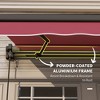Vynxaria 10' x 8' Retractable Awning - Manual Sunshade for Patio - Red - 3 of 4