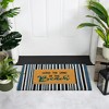 Northlight Natural Coir Leave the Sand at the Beach Striped Outdoor Doormat - 18" x 30" - 2 of 4