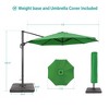 Sonkuki 11FT 270gsm Aluminum Patio Cantilever Umbrella With Weighted Base and Solution-Dyed Fabric - 4 of 4