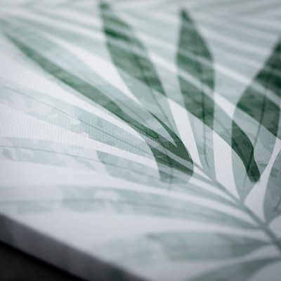 Soft Green Palm Fronds Canvas Painting for Nursery