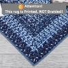 Acekool 9x12 Washable Area Rug, Modern Printed Braided Look, Non-Slip, Stain Resistant Large Brown Carpet for Bedroom, Living Room, Dining Room - 2 of 4
