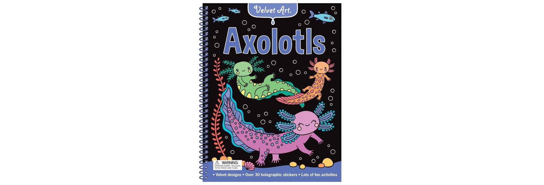 Velvet Art: Axolotls - (Spiral Bound)