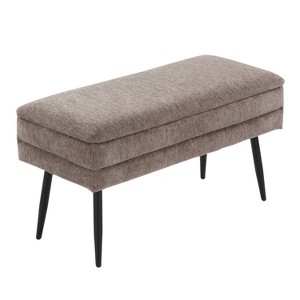 CAVINAS Linen Storage Ottoman Bench with Storage Space,Upholstered Storage Ottoman,Storage Benches for Living Room,Bedroom - 1 of 4