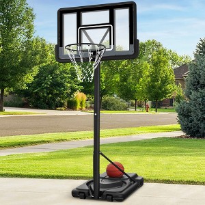 Best Choice Products Adjustable Regulation-Size Basketball Hoop, Portable Sport System w/ Fillable Base, Wheels - 1 of 4