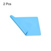 Unique Bargains Kitchen Reusable Non-Stick Heat Resistant Silicone Placemats Baking Mats Blue 2 Pcs - 3 of 4