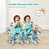 Costway Double Kids Dinosaur Sofa Children Armrest Couch Upholstered Chair Furniture - image 3 of 4