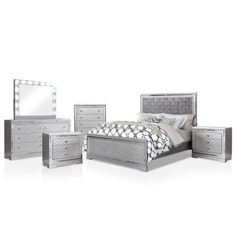 6pc Eastern King Tenaya Bedroom Set Silver/gray - Homes: Inside + Out ...