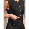 INSPIRE CHIC Women's Summer Sleeveless Crew Neck Button Down Business Casual Waistcoat - 3 of 4
