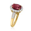 Ross-Simons 2.00 Carat Burmese Ruby and .64 ct. t.w. Diamond Ring in 18kt Yellow Gold - 3 of 4