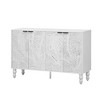 UNISOAR Modern TV Stand, Entertainment Center Media Console Black/White - 2 of 4